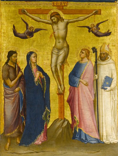 The Crucifixion with St. John the Baptist, the Virgin, St. John the Evangelist, and a Carthusian Saint, c.1385-1390 by Mariotto di attr.to Nardo